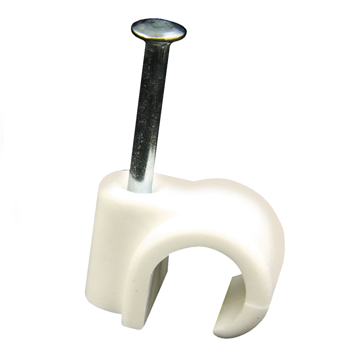 Pipe Clips 120-280-040 22mm White Nail Pipe Clips Pack 100