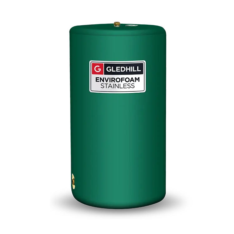 Gledhill Envirofoam Stainless Steel 96L Indirect Vented Cylinder 900 x 400 SE36X16IND