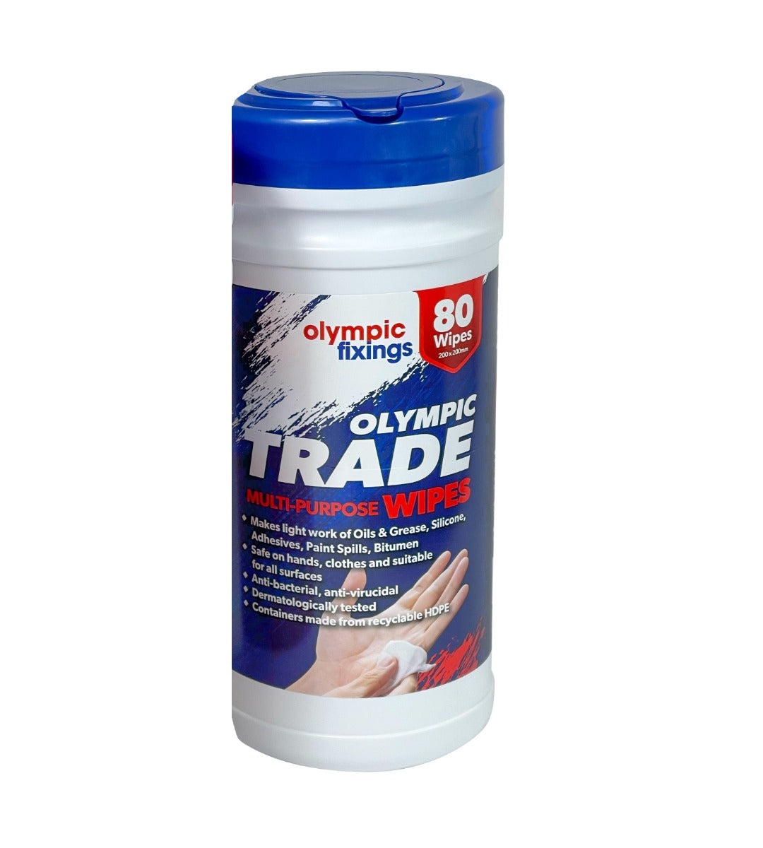 Olympic 236-600-205 Multi Purpose Wipes 80 Pack Tub