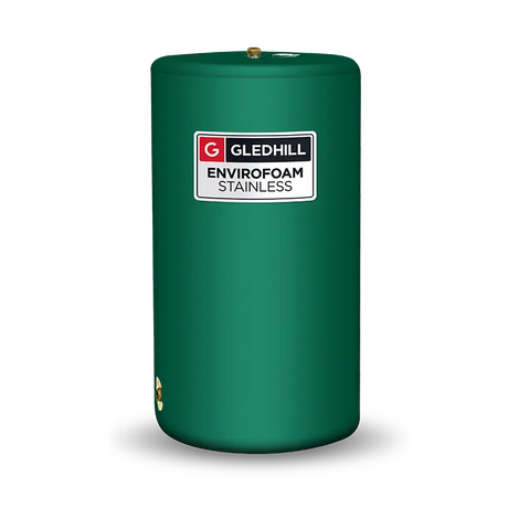 Gledhill Envirofoam Stainless Steel 117L Direct Vented Cylinder 900 x 450 SE36X18DIR