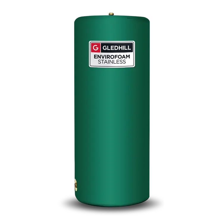 Gledhill Envirofoam Stainless Steel 162L Indirect Vented Cylinder 1200 x 450 SE48X18IND