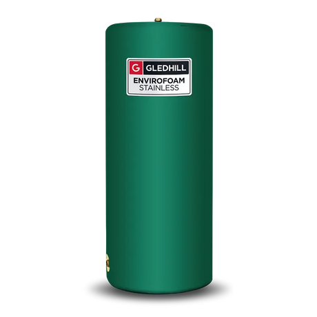 Gledhill Envirofoam Stainless Steel 162L Indirect Vented Cylinder 1200 x 450 SE48X18IND