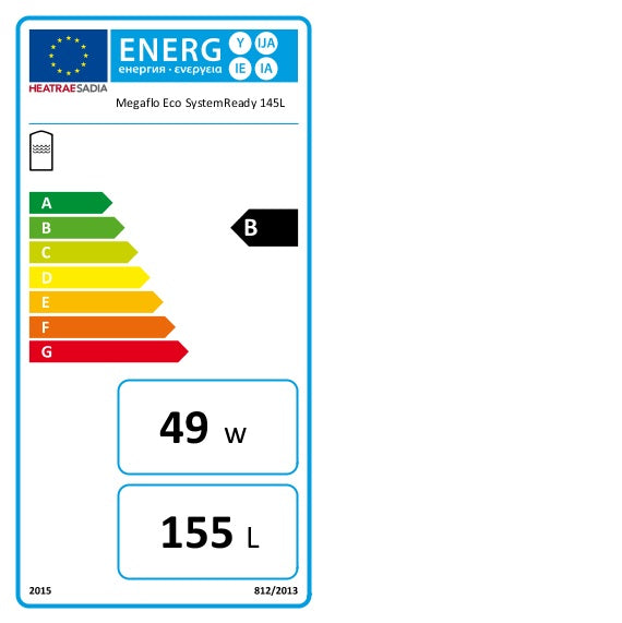 Heatrae Sadia Megaflo Eco SystemReady 145SB Indirect Unvented Hot Water Cylinder