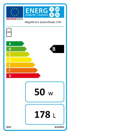 Heatrae Sadia Megaflo Eco SystemReady 170SB Indirect Unvented Hot Water Cylinder