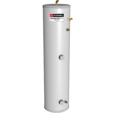 Gledhill StainlessLite Plus Direct Slimline 180L Unvented Cylinder PLUDR180SL