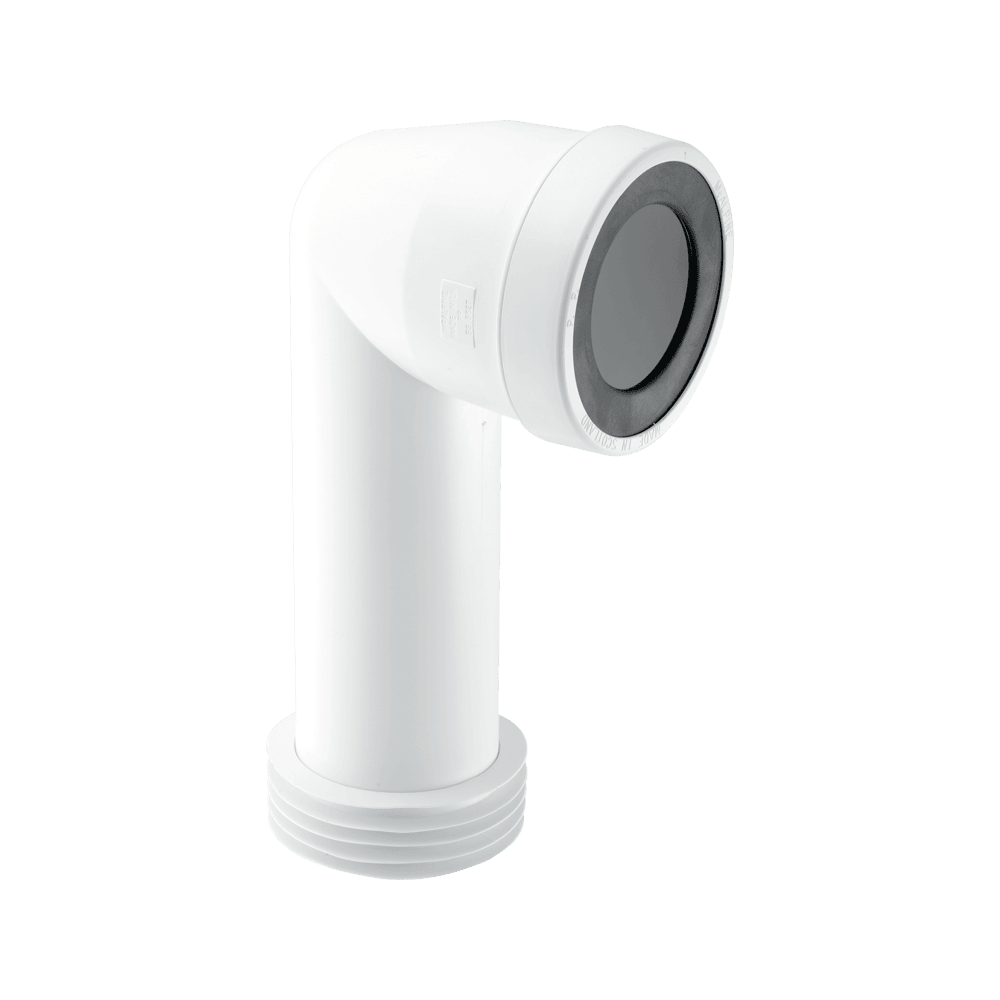 McAlpine WC-CON8E 90° Bend Adjustable Length Extended Inlet Rigid WC Connector | Genuine Replacement Spare Part