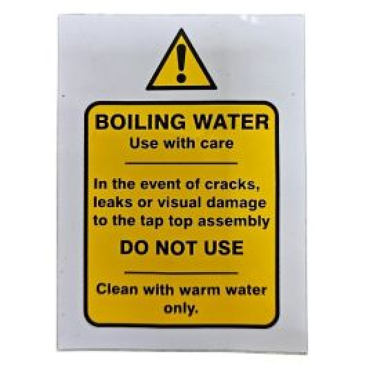 Zip 99950 Boiling Water Caution Label HydroTap Safety Sticker | Genuine Replacement Spare Part